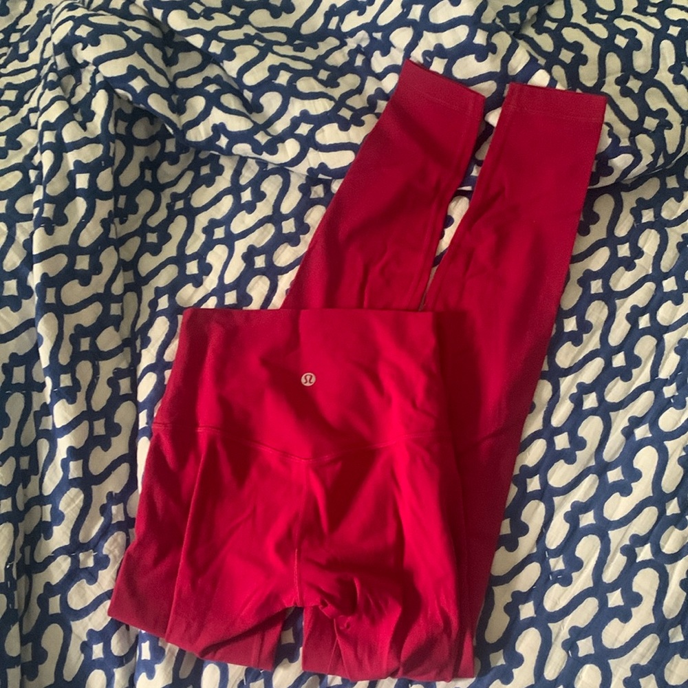 Lululemon 28 Inch Ruby Red Align Leggings - image 2